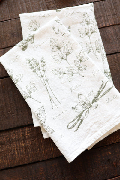 Kitchen Herbs Tea Towel