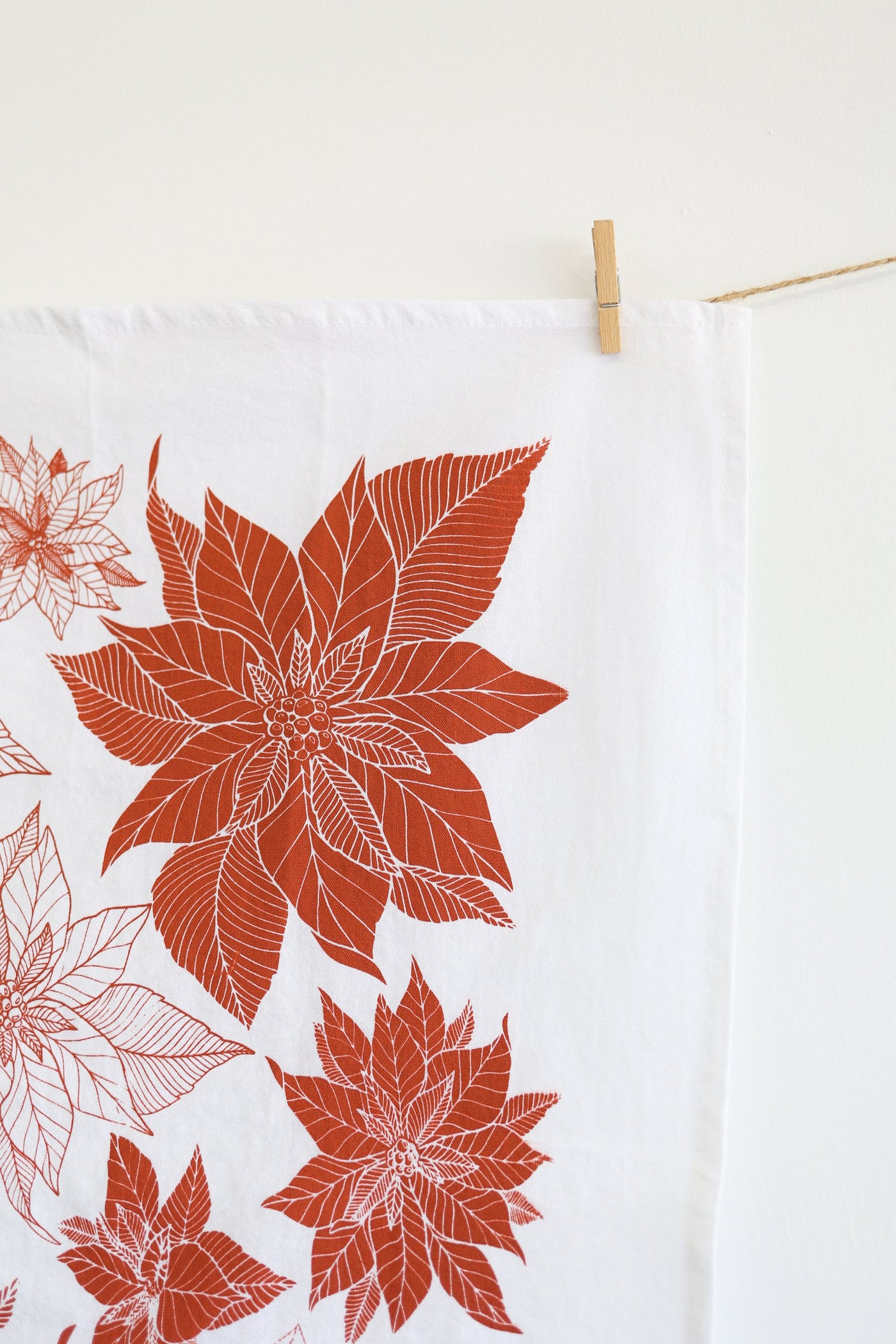 Poinsettia Tea Towel