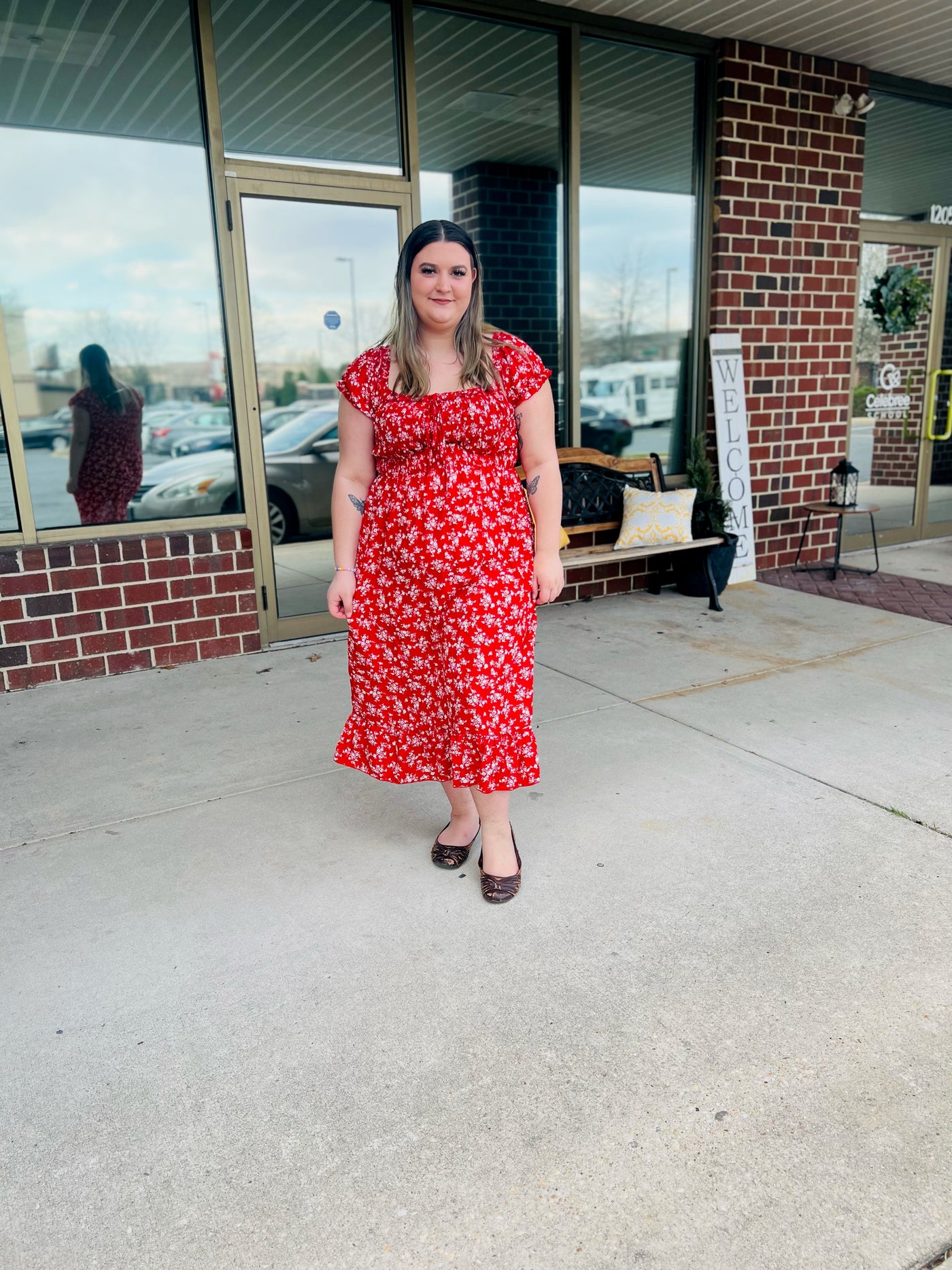 Red floral maxi sundress - Sybaritic Bags & Clothing