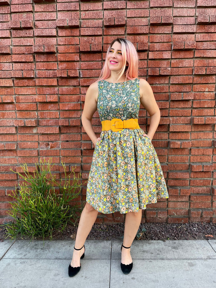 Cats in the Fields Twofer Dress - 3X only, 1 left!