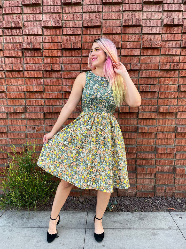 Cats in the Fields Twofer Dress - 3X only, 1 left!