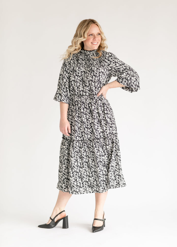 Isla 3/4 Sleeve Midi Dress - FINAL SALE