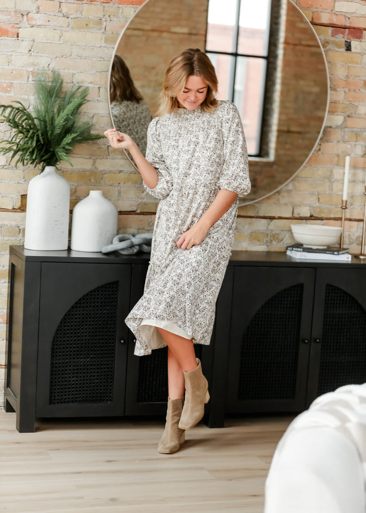 Isla 3/4 Sleeve Midi Dress - FINAL SALE