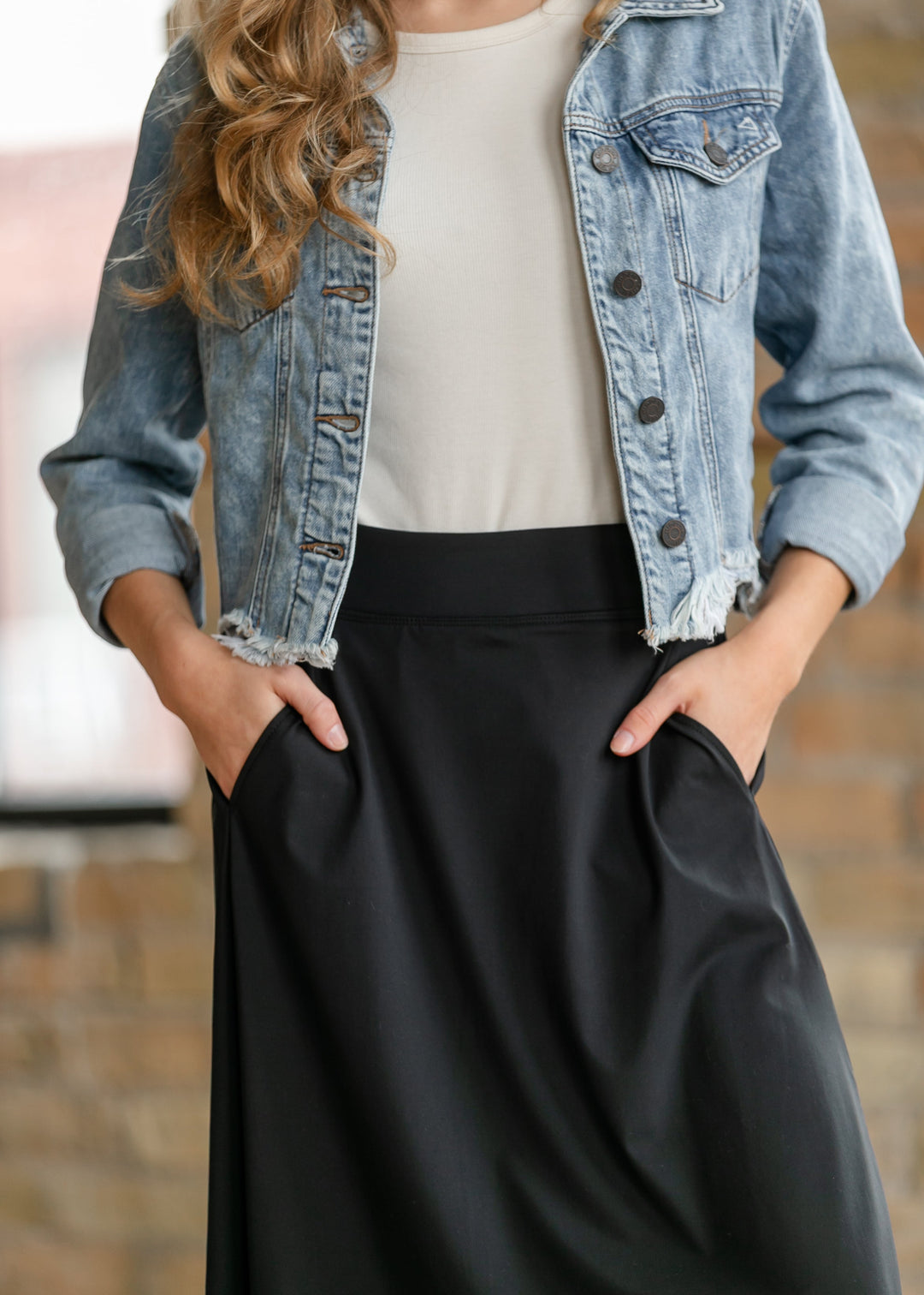 Jo Lightweight Active A-Line Midi Skirt