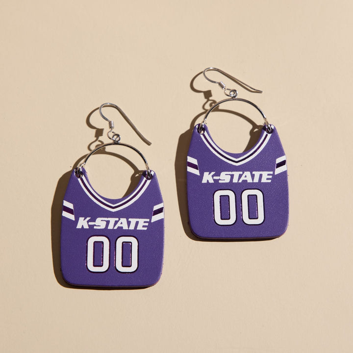 Kansas State University Football Jersey Earrings