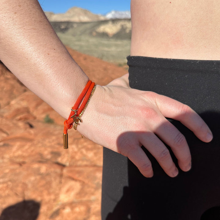 Orange Cord Bracelet