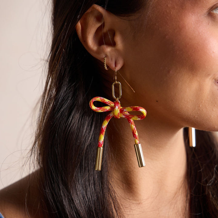 Red & Yellow Simone Cord Earring
