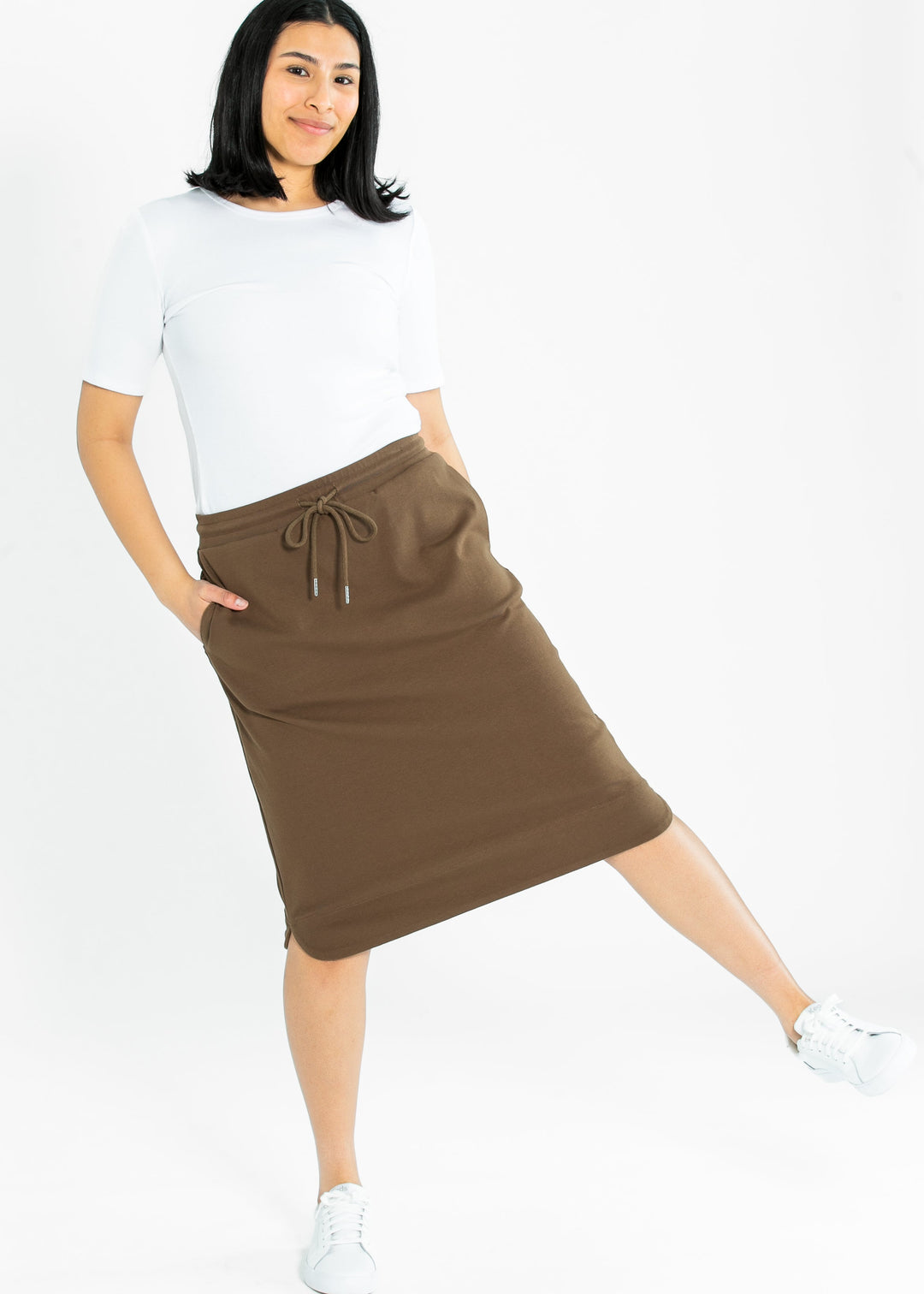 Kelly Drawstring Midi Skirt