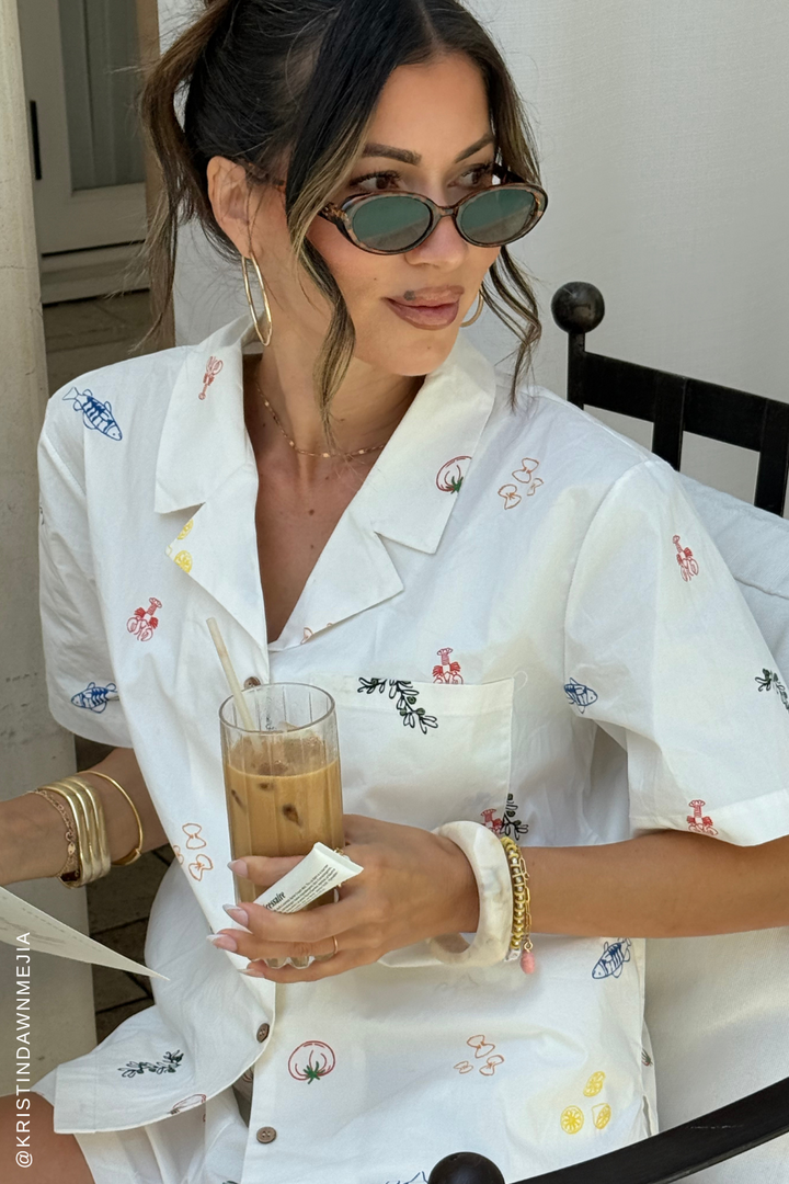 AFTER HOURS WHITE WOVEN TOP