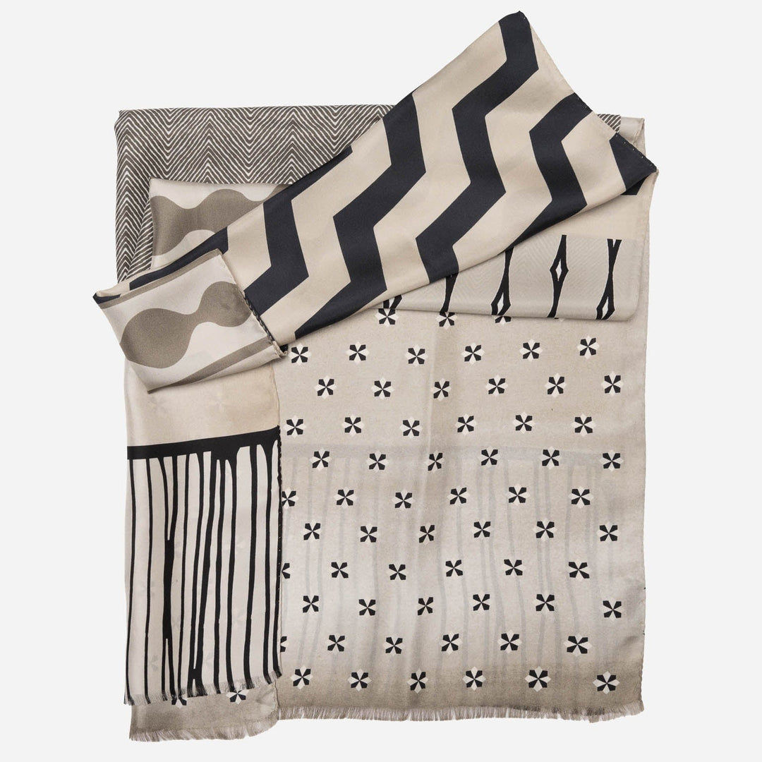 Atri - Long Silk Scarf - Sand