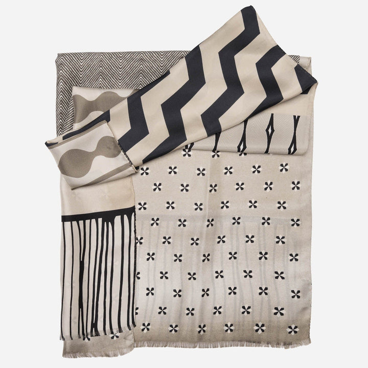 Atri - Long Silk Scarf - Sand