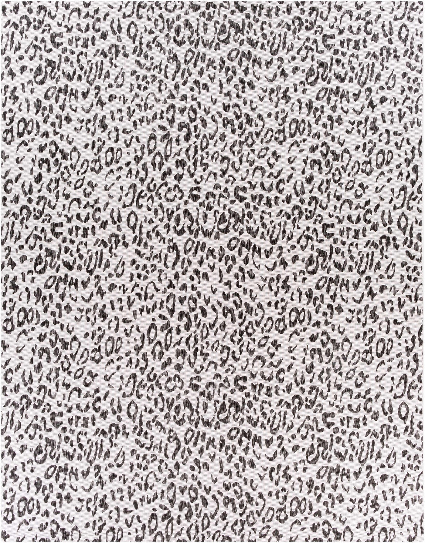 Alderbury White Leopard Print Rug