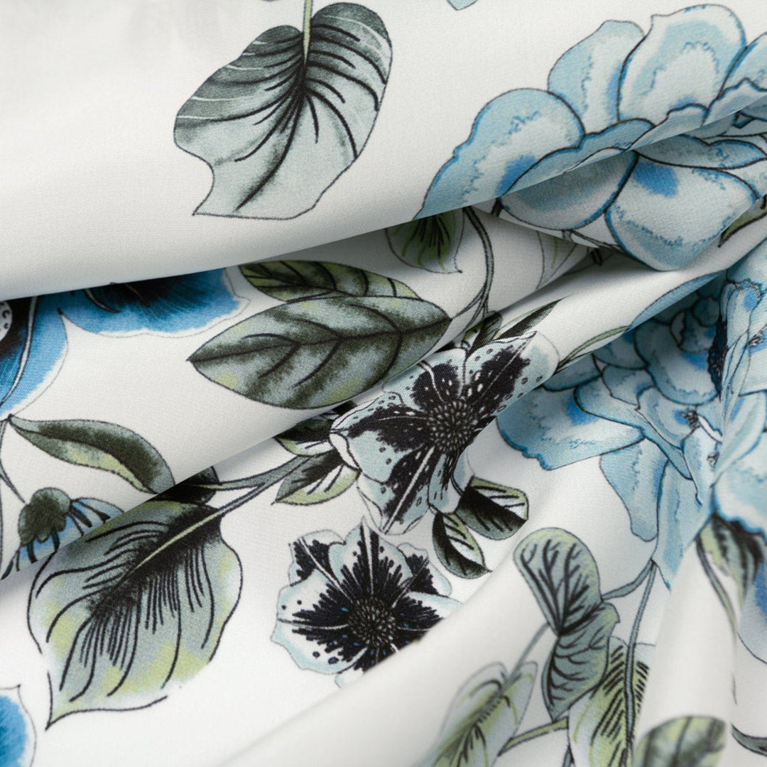 Bella - Silk Scarf Shawl - Blue