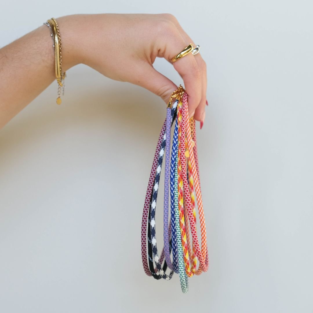 Maroon & White Minimalist Cord Necklace