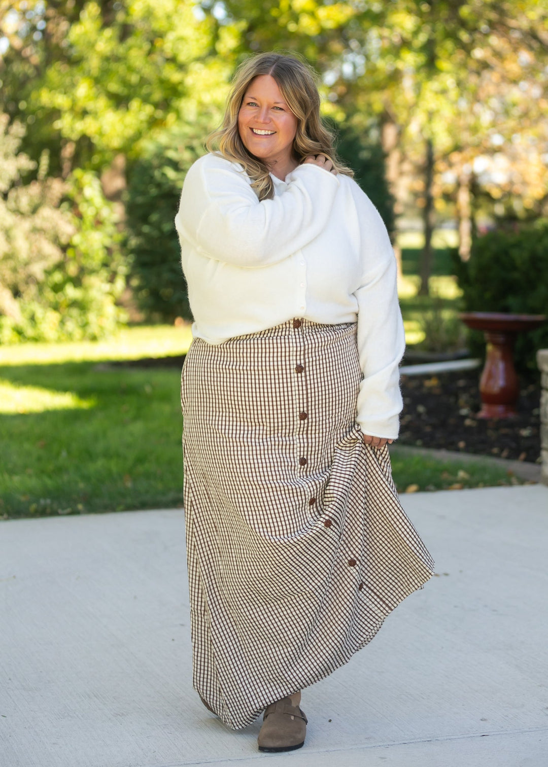 McKenna Gingham Maxi Skirt