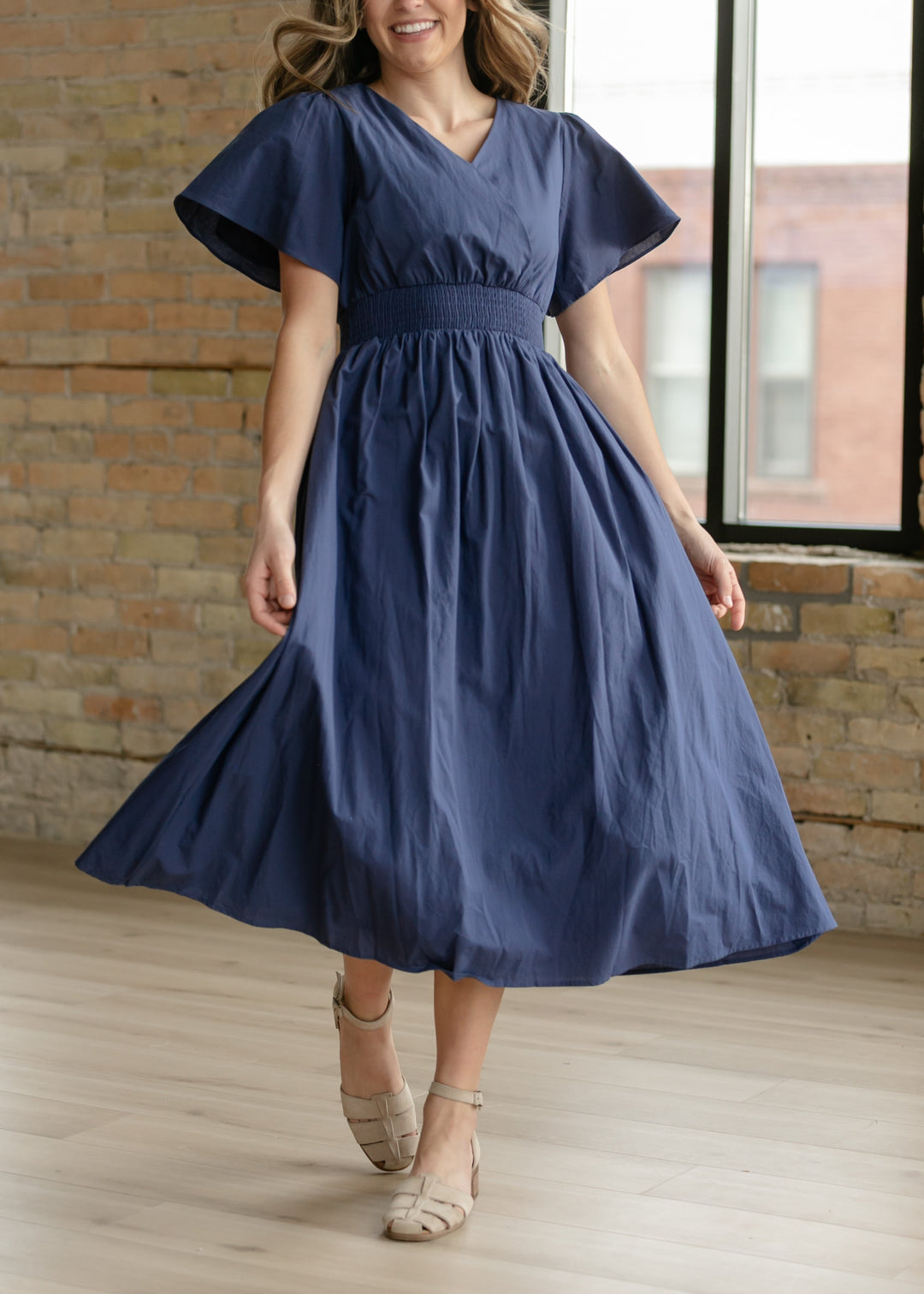 Montie Flutter Sleeve Maxi Dress