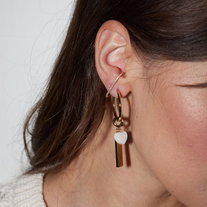 Mother of Pearl Heart Charm