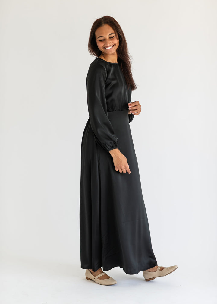 Muriel Satin Maxi Dress