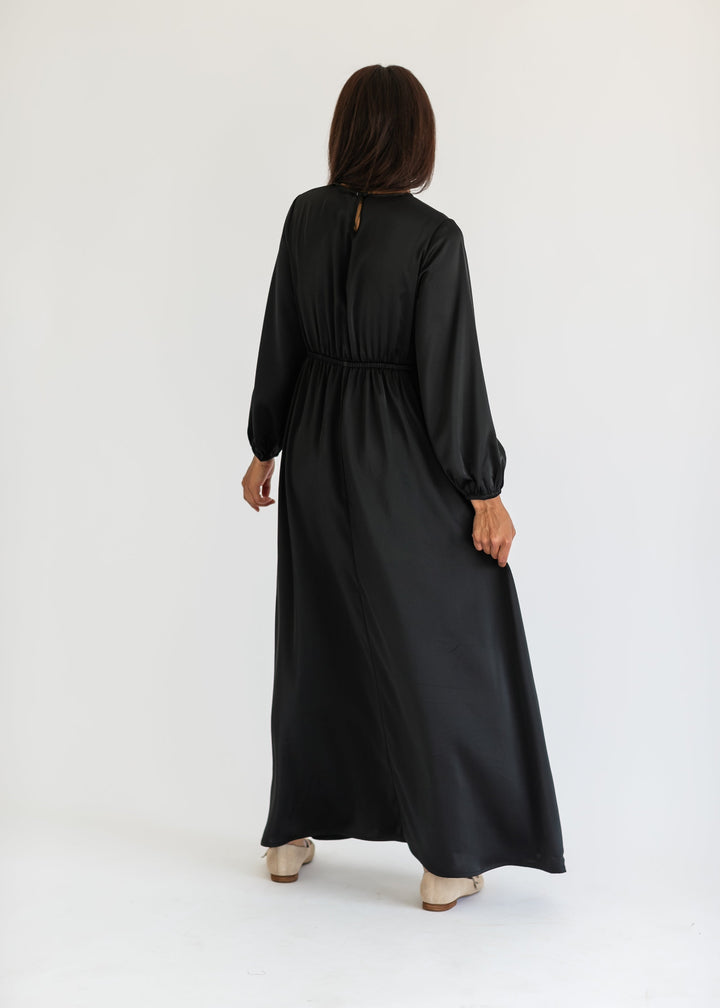 Muriel Satin Maxi Dress