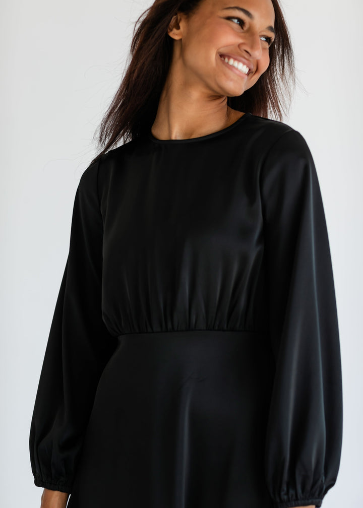 Muriel Satin Maxi Dress