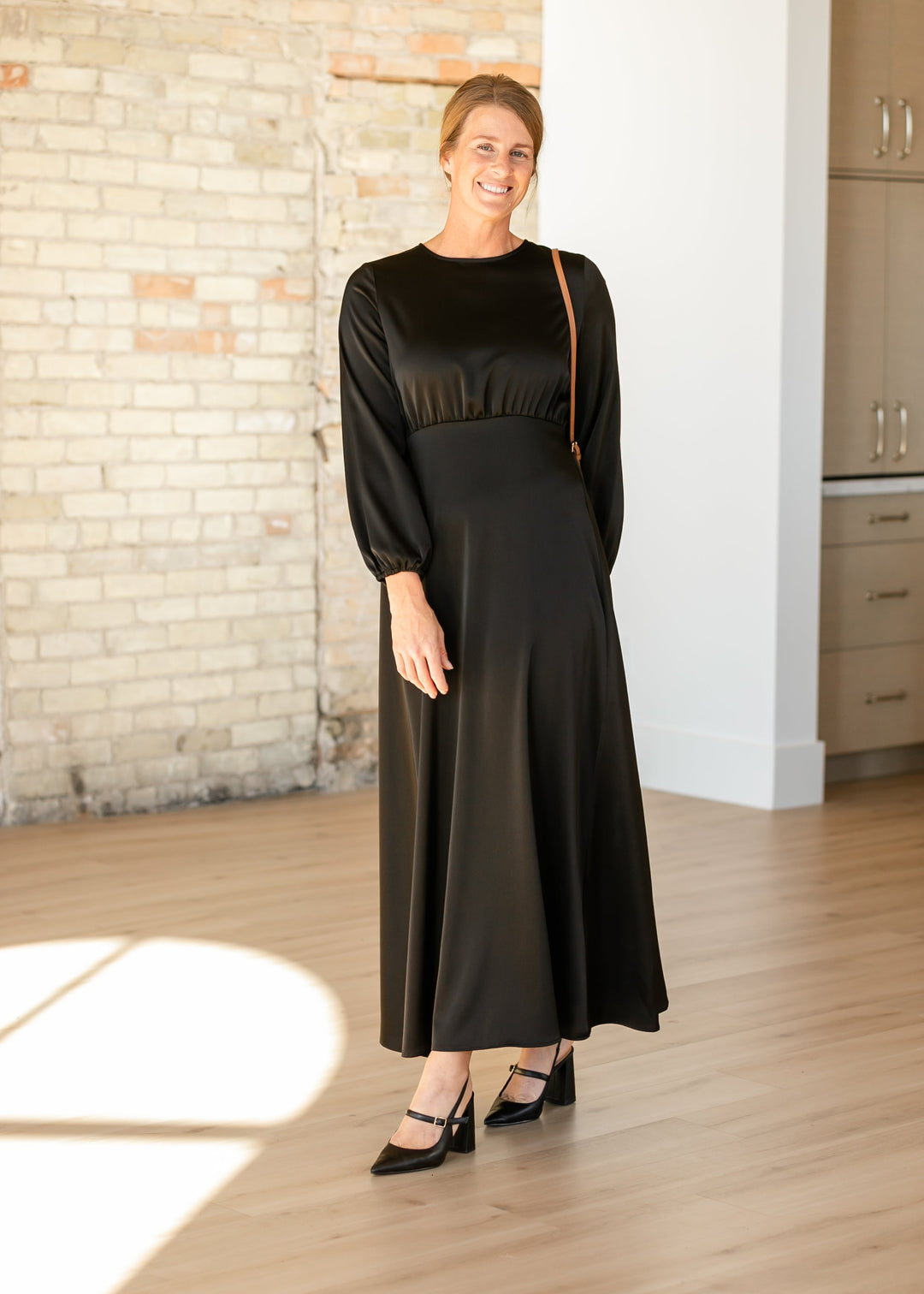 Muriel Satin Maxi Dress