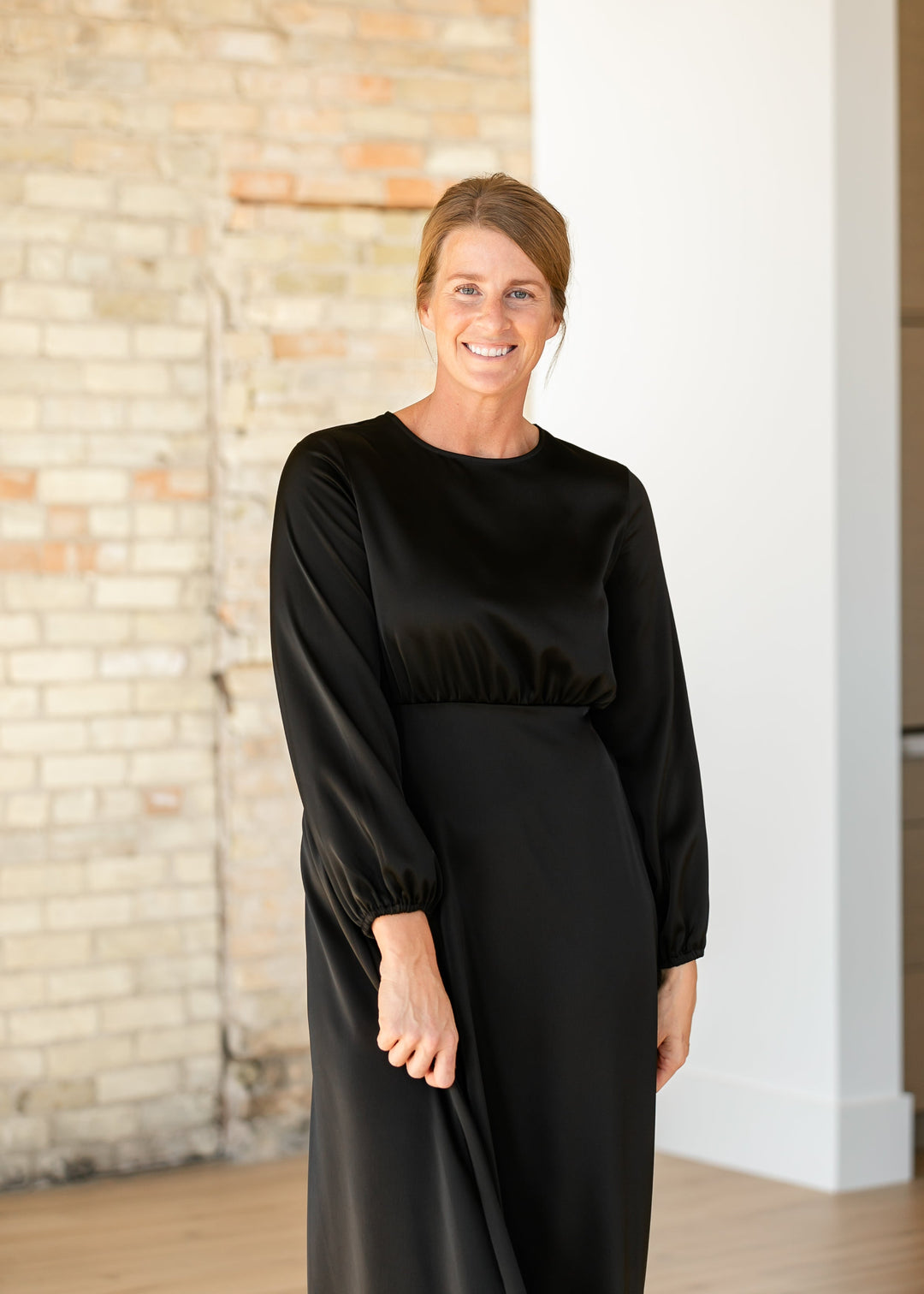 Muriel Satin Maxi Dress