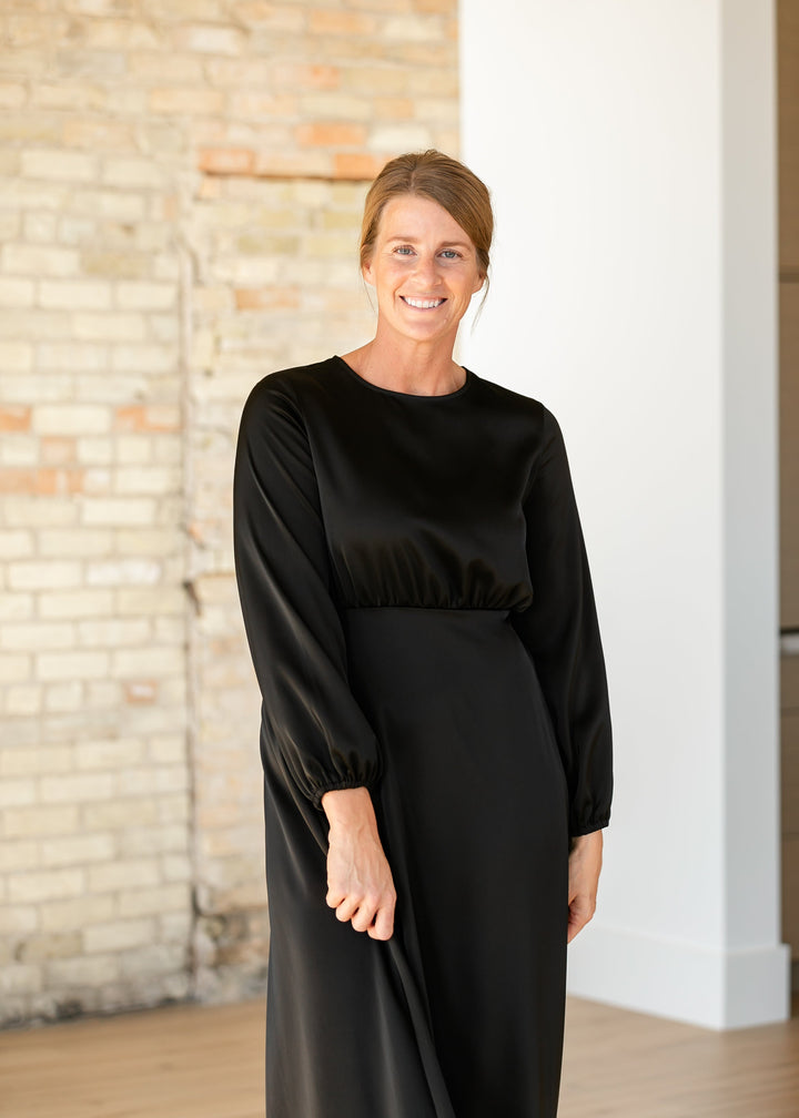 Muriel Satin Maxi Dress