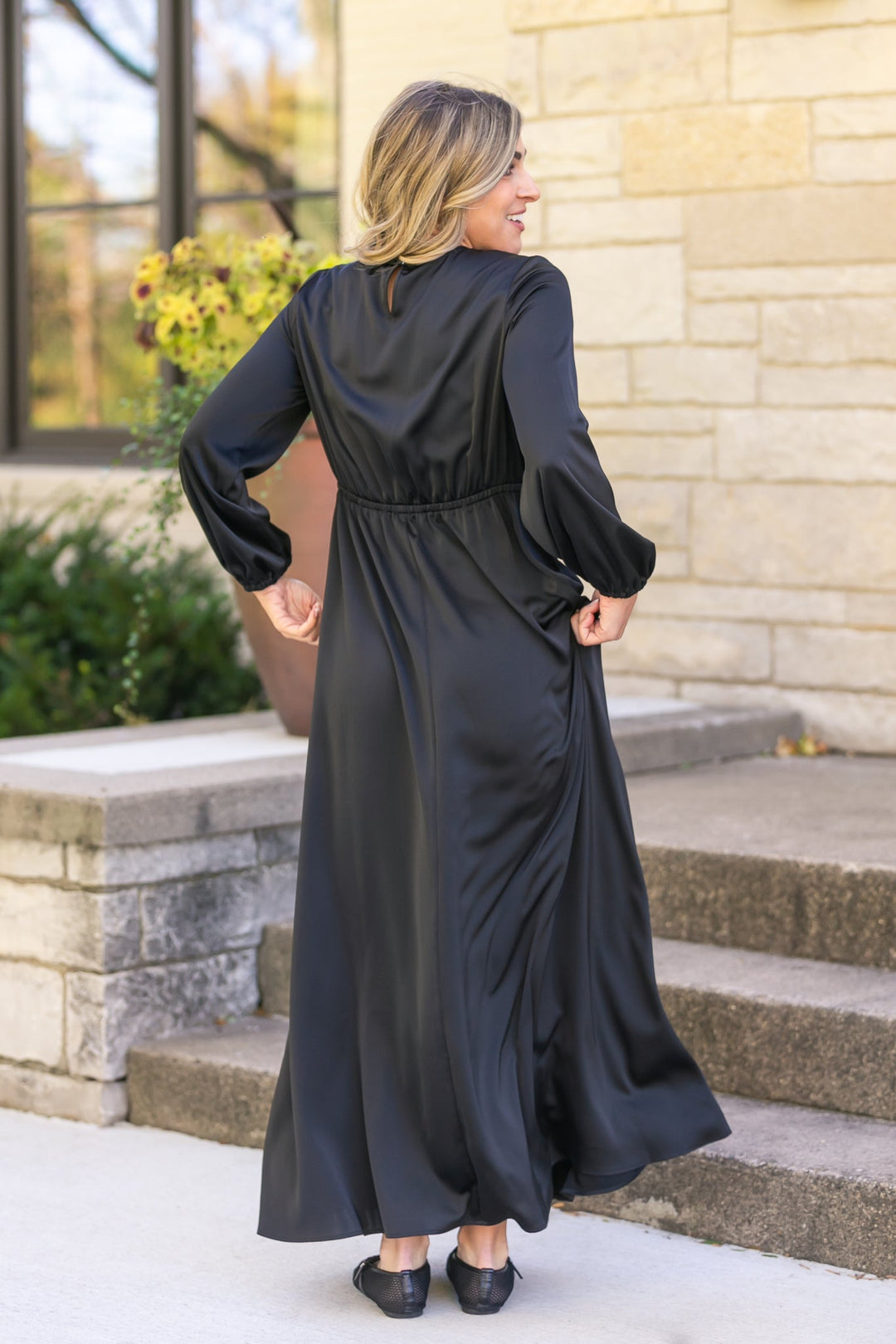Muriel Satin Maxi Dress