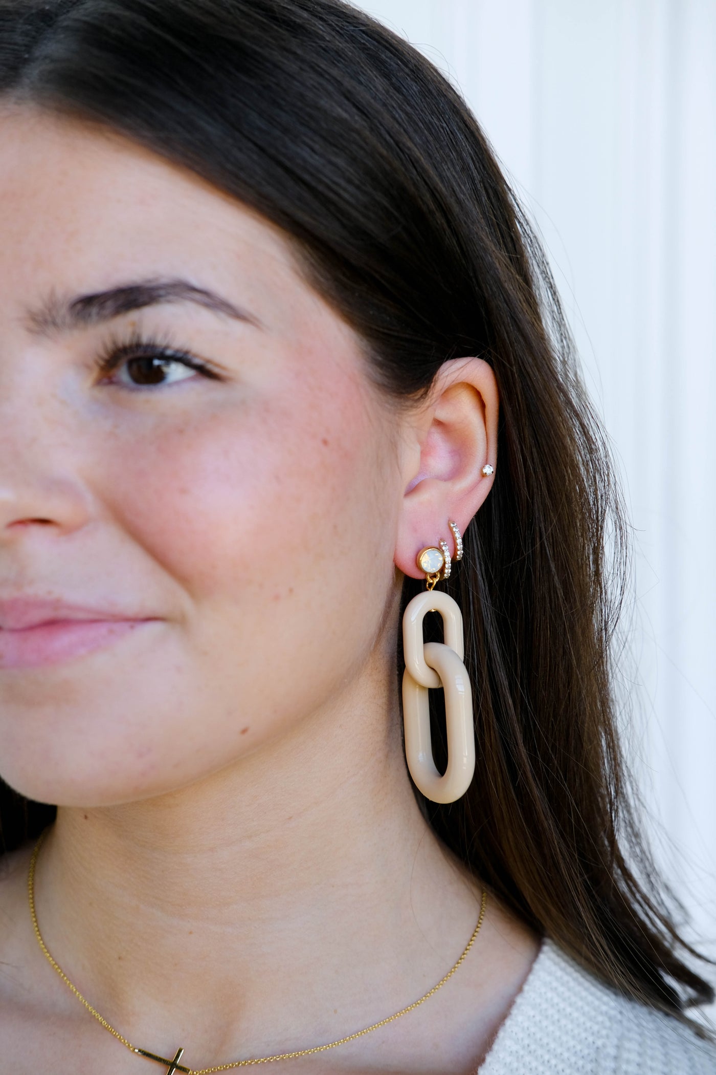 Natural Bianca Acrylic Statement Earrings