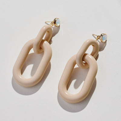 Natural Bianca Acrylic Statement Earrings