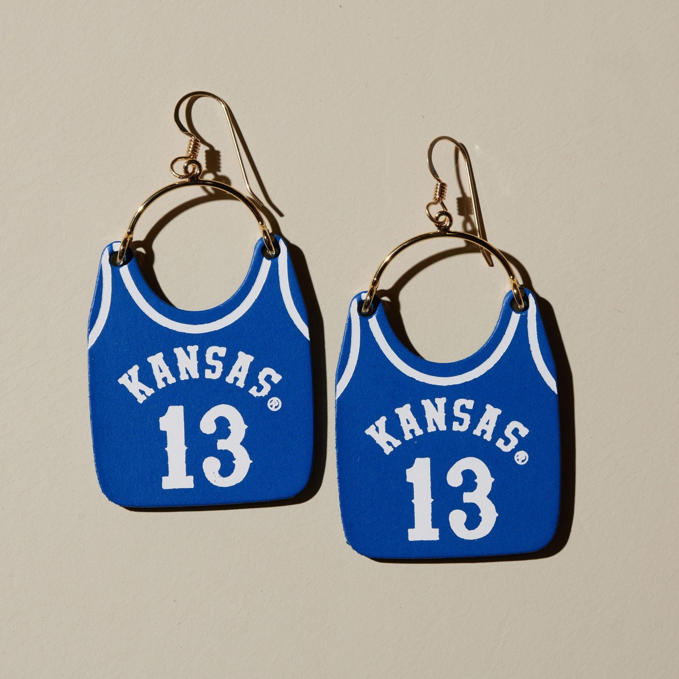 Nickel & Suede x Cherry - KU #13 Jersey Earrings