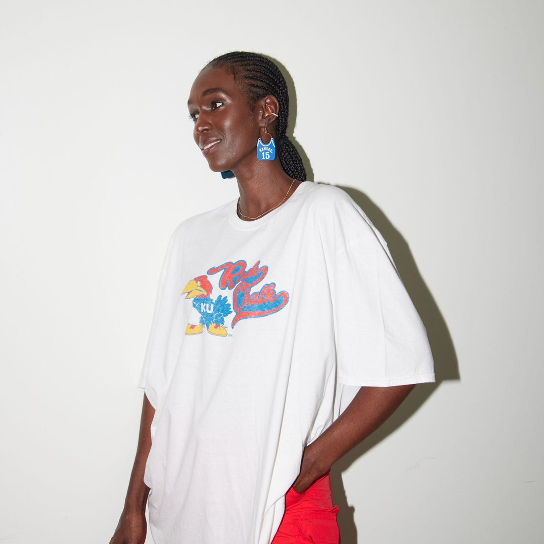 Nickel & Suede x Cherry - KU #15 Jersey Earrings