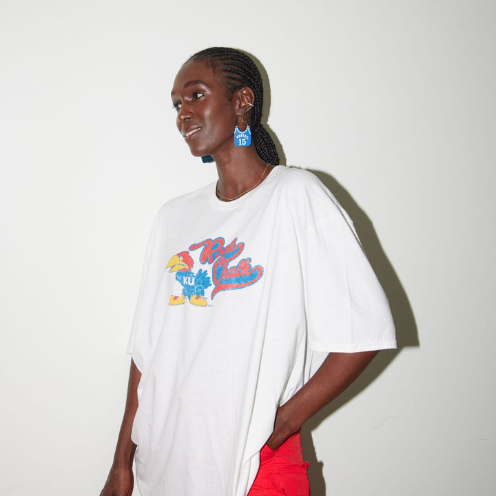 Nickel & Suede x Cherry - KU #15 Jersey Earrings