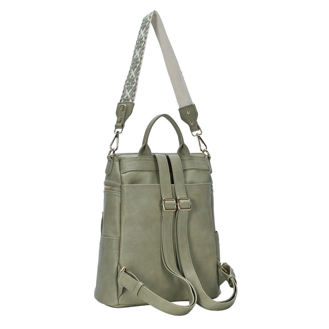 Nyra Webbing Strap Convertible Backpack Purse