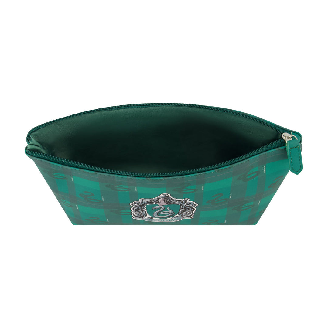 Harry Potter Slytherin Green Plaid Cosmetic Bag