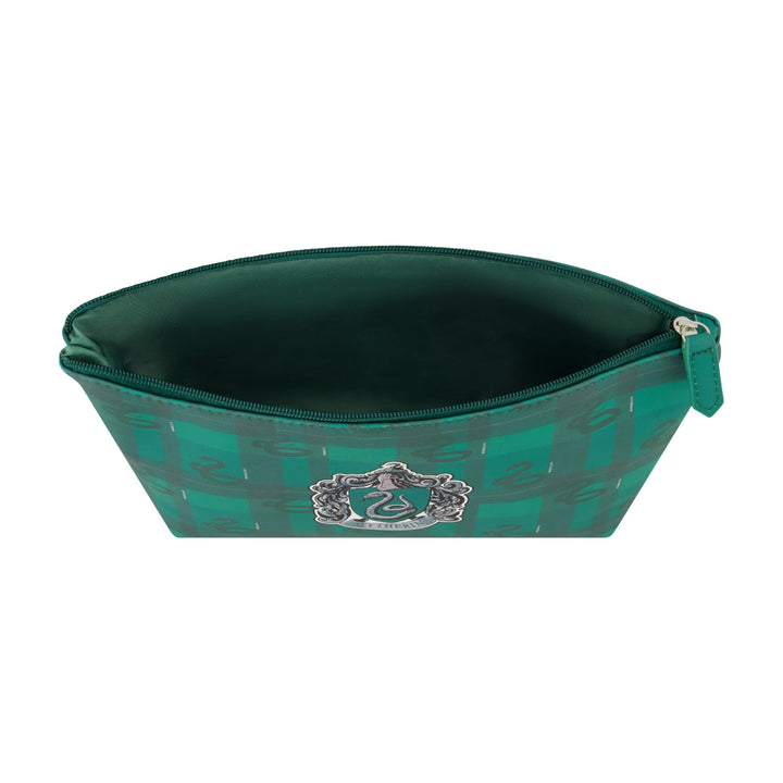 Harry Potter Slytherin Green Plaid Cosmetic Bag