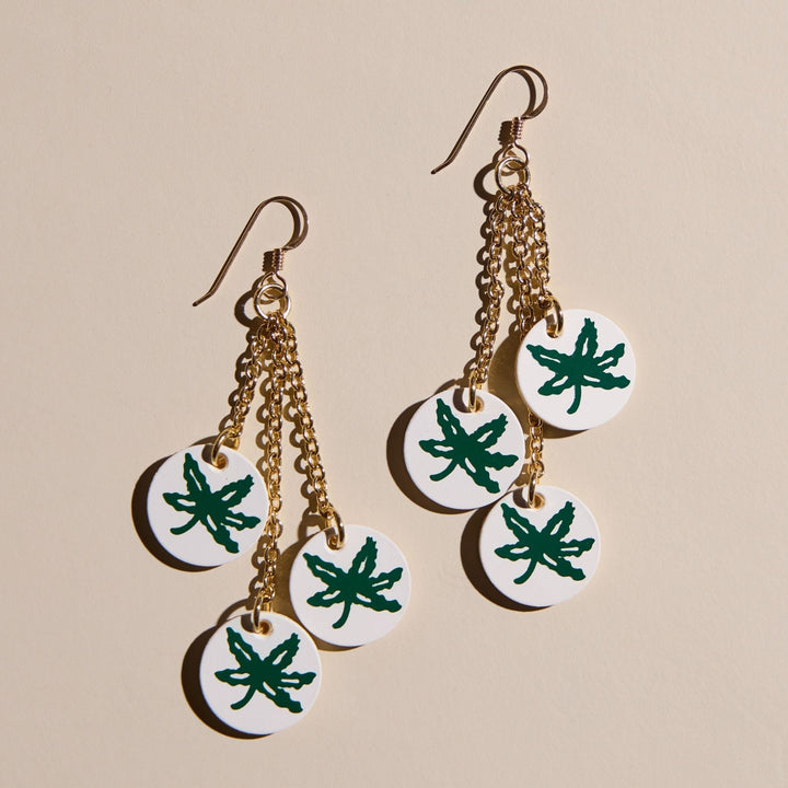 Ohio State University Buckeye Sticker Earrings