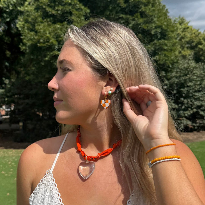 Orange & White Checkmate Quinn