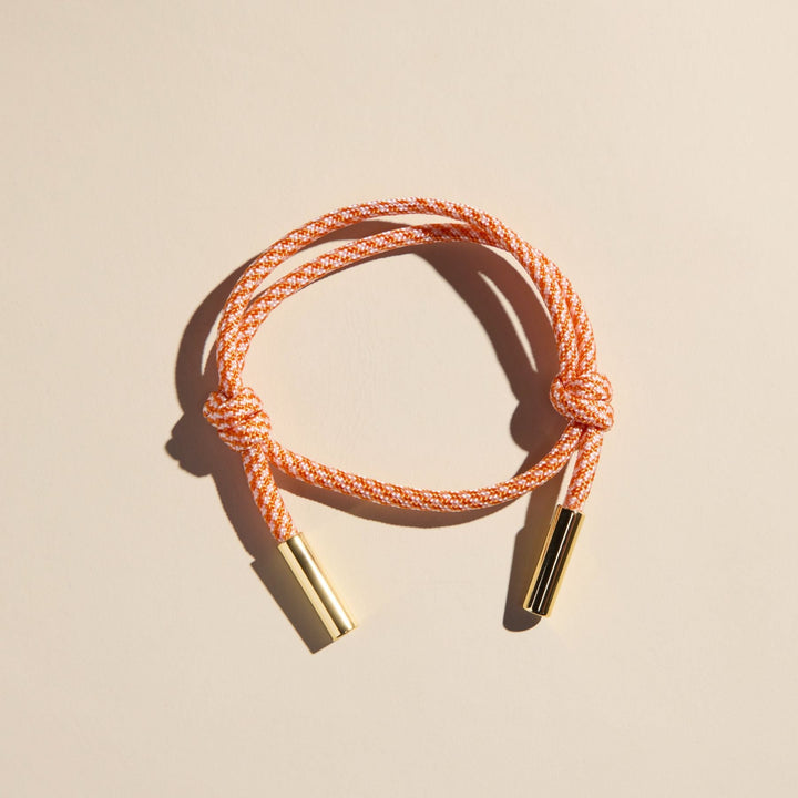 Orange & White Cord Bracelet