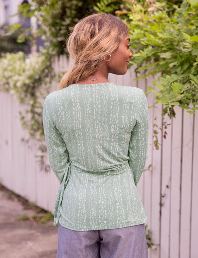 Peridot Organic Wrap Top - FINAL SALE