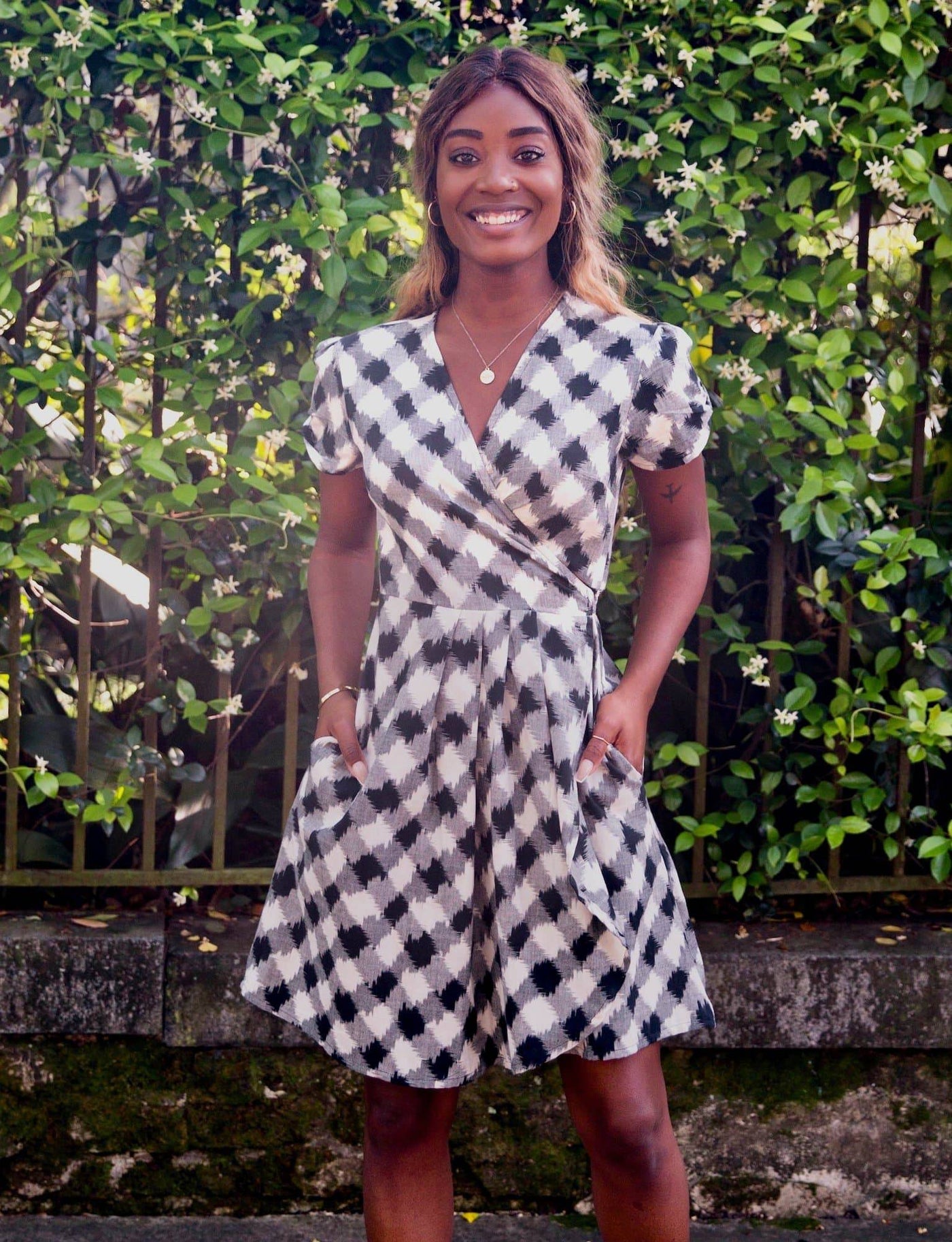 Picnic Plaid Wrap Dress