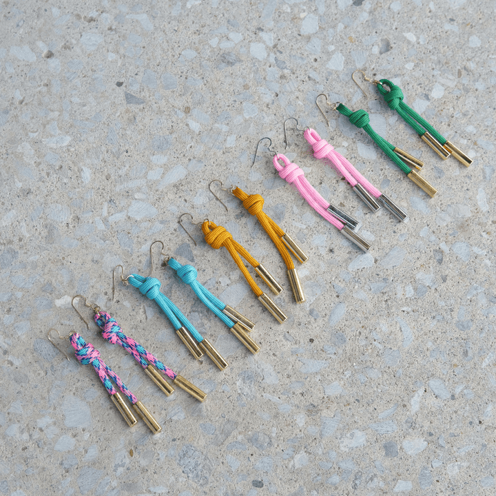 Green Denver Cord Earring