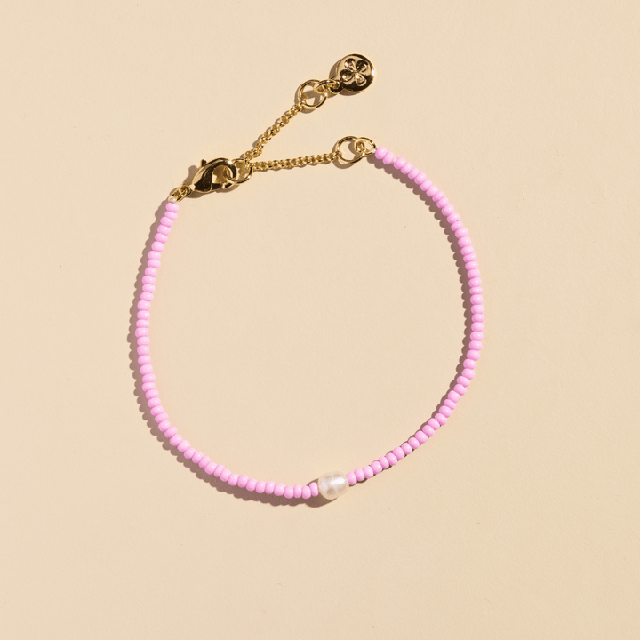 Pink Seed Bead Bracelet