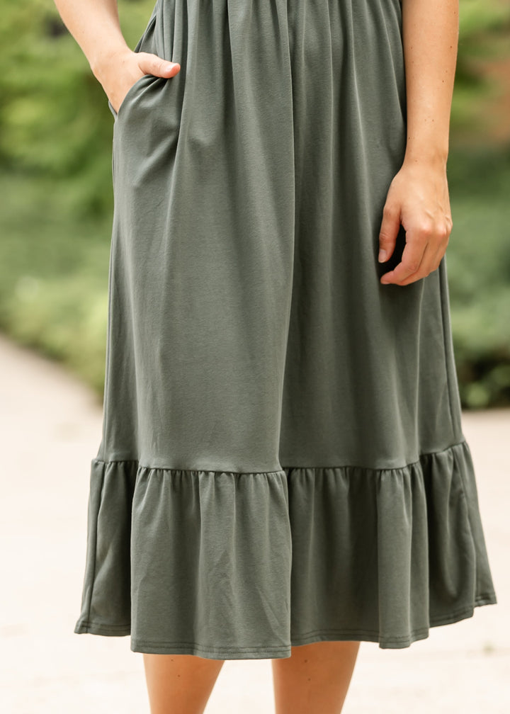 Amy Puff Sleeve Midi Dress