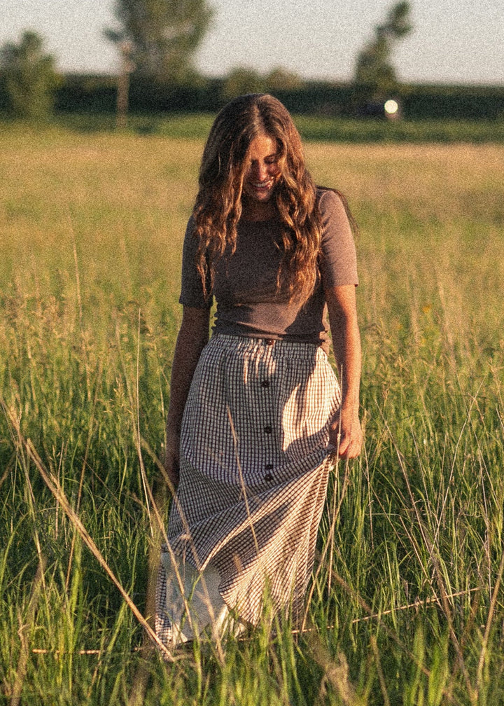 McKenna Gingham Maxi Skirt