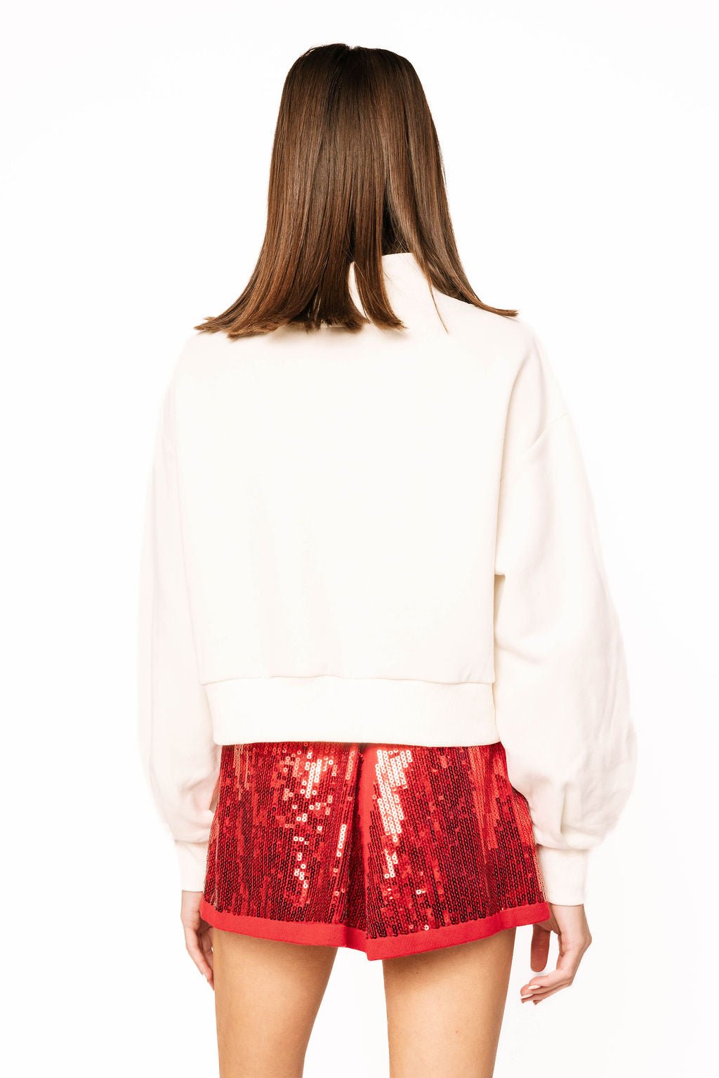 Queen of Sparkles Beige 'Las Vegas' City Icon Sweatshirt