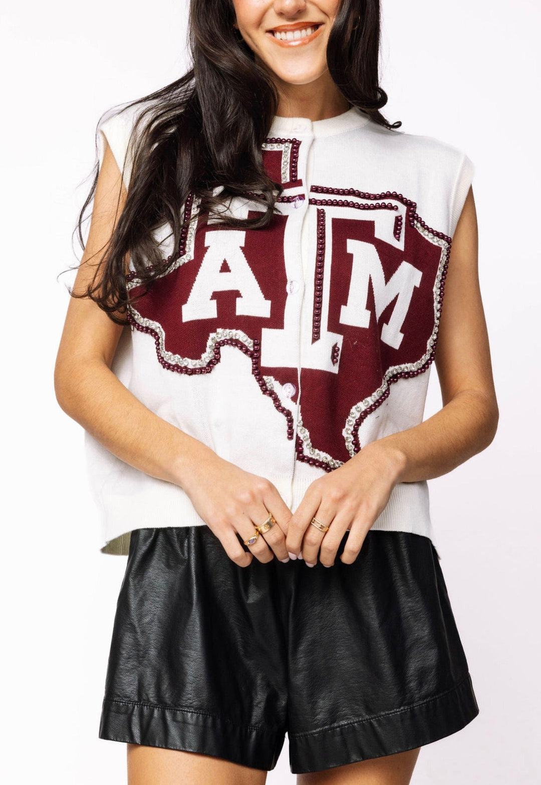 Queen of Sparkles Licensed Texas A&M Oversized Mascot Vest