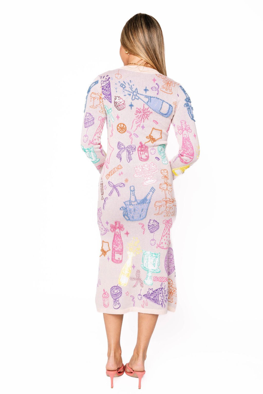 Queen of Sparkles Light Pink Birthday Icon Knit Dress