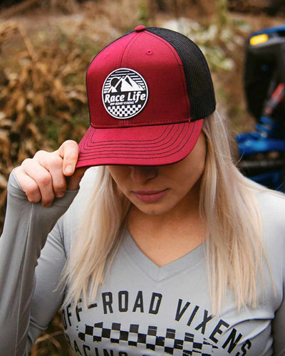 Race Life Trucker Hat - Maroon