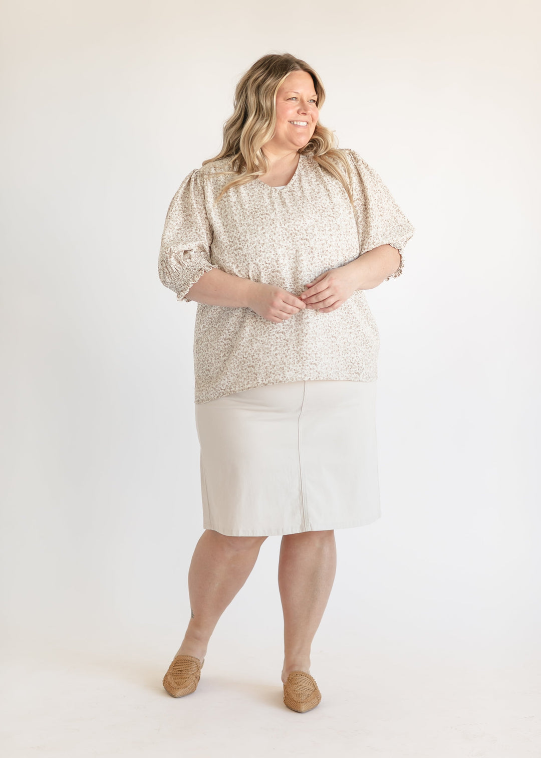 Remi Cloud Denim Midi Skirt